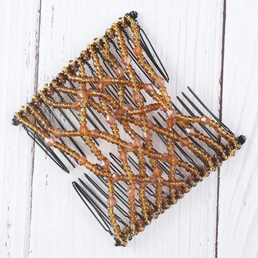 Handmade Beaded Hair Comb Stretchable Magic Hair Clip For Secure Pain- Styling - Image 8