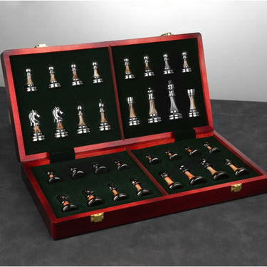 High-End Chess Set In Gift Box With Zinc Alloy & Acrylic Pieces - Image 6