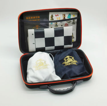 High-End Portable Chess Set With Resin Pieces And Case - Image 8