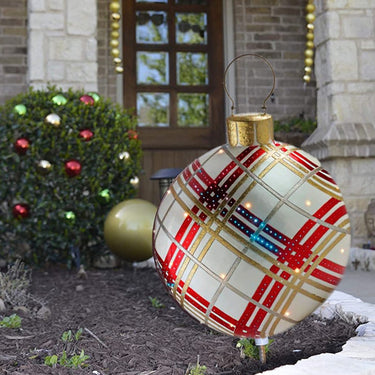 Inflatable Christmas Ornament Ball With Snowflake Pattern - Image 12
