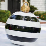 Inflatable Christmas Ornament Ball With Snowflake Pattern - Image 2