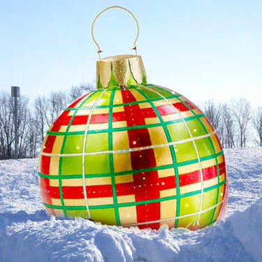 Inflatable Christmas Ornament Ball With Snowflake Pattern - Image 7