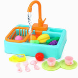Interactive Educational Play Sink With Flowing Water Tap And Food Accessories - Image 3