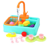 Interactive Educational Play Sink With Flowing Water Tap And Food Accessories - Image 2
