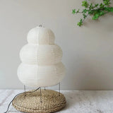 Japanese Style Floor Lamp With Ribbed Paper Shade - Image 3