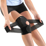 Knee Support Brace With Adjustable Straps And Open Patella Stabilization - Image 1