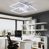 Layered Square Ceiling Light With Remote Control And Dimmable LED - Image 7