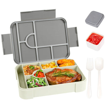 Leak-Proof Bento Lunch Box With 7 Compartments Cutlery And Microwave-Safe Design - Image 7