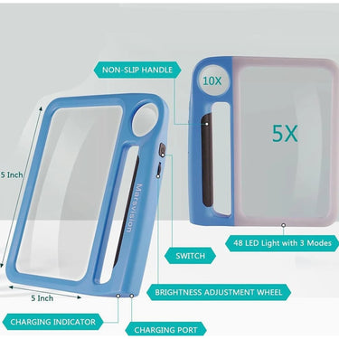 LED Magnifying Glass With 5x & 10x Dual Lenses 48 Leds USB And Hands-Free Design - Image 9