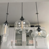 Linear Pendant Light With Clear Glass Shades - Image 4