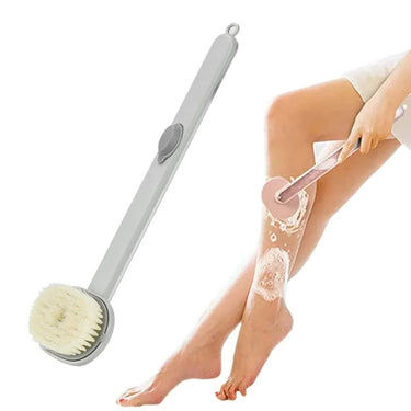 Long Handle Back Scrubber For Shower With Built-In Gel Dispenser And Soft Nylon Bristles - Image 3