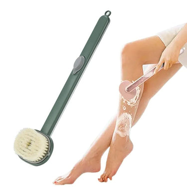 Long Handle Back Scrubber For Shower With Built-In Gel Dispenser And Soft Nylon Bristles - Image 2