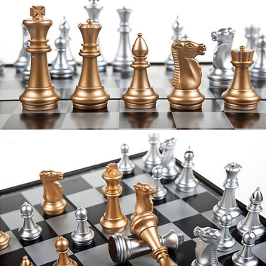Magnetic Chess Set With Folding Board For Elementary School Students - Image 1