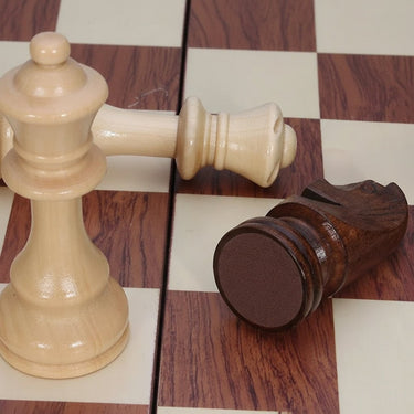 Masterfold Premium Wooden Chess Set With Durable Solid Wood Pieces And Folding Board - Image 2