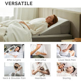 Memory Foam Wedge Pillow With Removable Cover And Side Pockets - Image 5