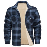Men's Flannel Shirt Jacket With Cosy Sherpa Fleece Lining - Image 3