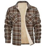 Men's Flannel Shirt Jacket With Cosy Sherpa Fleece Lining - Image 5