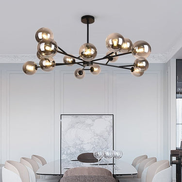 Metal Glass Sphere Sputnik Chandelier - Image 1