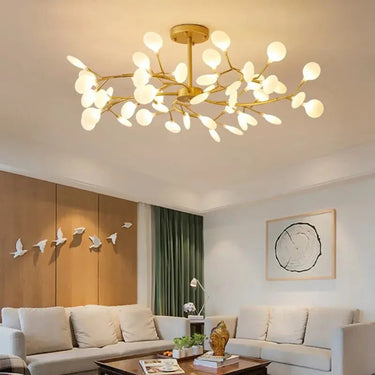 Mid Century Branch Chandelier With Glass Shades - Image 2