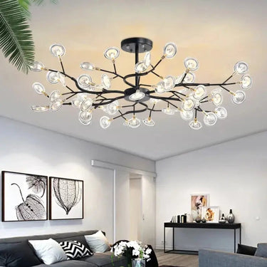 Mid Century Branch Chandelier With Glass Shades - Image 4