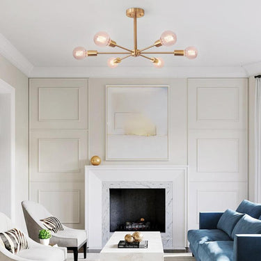 Mid-Century Semi Flush Sputnik Chandelier - Image 5
