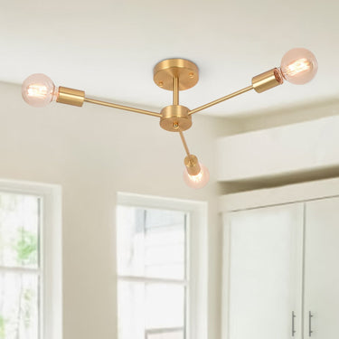 Mid-Century Semi Flush Sputnik Chandelier - Image 6