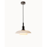 Milk Glass Chain Pendant Lamp With Adjustable Height - Image 1