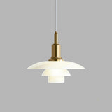 Milk Glass Chain Pendant Lamp With Adjustable Height - Image 11