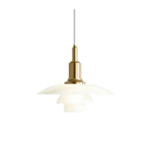 Milk Glass Chain Pendant Lamp With Adjustable Height - Image 12