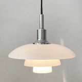 Milk Glass Chain Pendant Lamp With Adjustable Height - Image 4