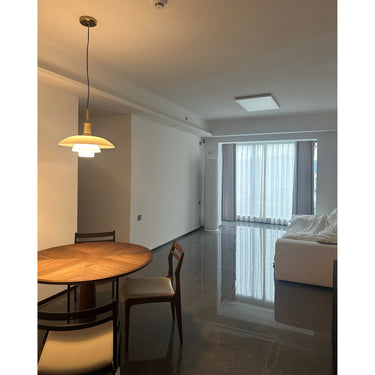 Milk Glass Chain Pendant Lamp With Adjustable Height - Image 5