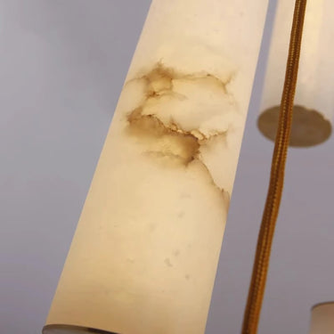 Modern Cascading Marble Staircase Chandelier With Bronze Hardware - Image 6