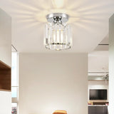 Modern Flush Mount Ceiling Light With Clear Striped Glass Shade - Image 12
