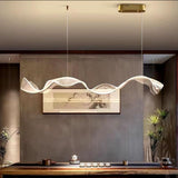 Modern Linear Wave Acrylic Pendant Chandelier - Image 1