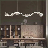Modern Linear Wave Acrylic Pendant Chandelier - Image 3