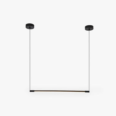 Modern Minimalist Black Metal Linear Pendant Light - Image 1