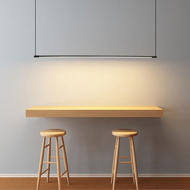 Modern Minimalist Black Metal Linear Pendant Light - Image 8