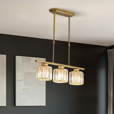 Modern Multi Head Island Chandelier With Glass Shades - Image 8