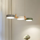 Modern Multi Light Cylinder Pendant Light With Wood Accents - Image 1