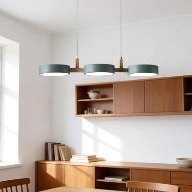 Modern Multi Light Cylinder Pendant Light With Wood Accents - Image 8