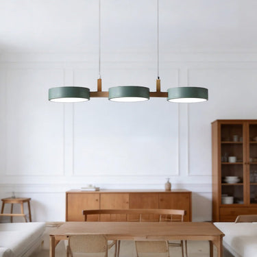 Modern Multi Light Cylinder Pendant Light With Wood Accents - Image 7