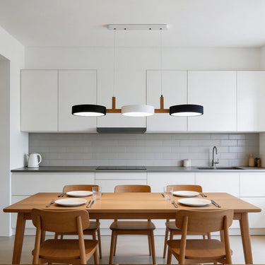 Modern Multi Light Cylinder Pendant Light With Wood Accents - Image 12