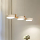 Modern Multi Light Cylinder Pendant Light With Wood Accents - Image 3
