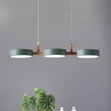 Modern Multi Light Cylinder Pendant Light With Wood Accents - Image 9