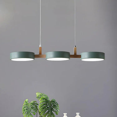 Modern Multi Light Cylinder Pendant Light With Wood Accents - Image 9