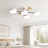 Modern Round Branch Ceiling Light With Wooden Accents - Image 2