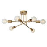Modern Satin Gold Sputnik Chandelier - Image 3
