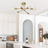 Modern Satin Gold Sputnik Chandelier - Image 5