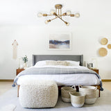 Modern Satin Gold Sputnik Chandelier - Image 6