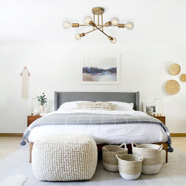 Modern Satin Gold Sputnik Chandelier - Image 6